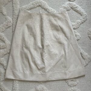 Aritzia Babaton Cream Suede Skirt